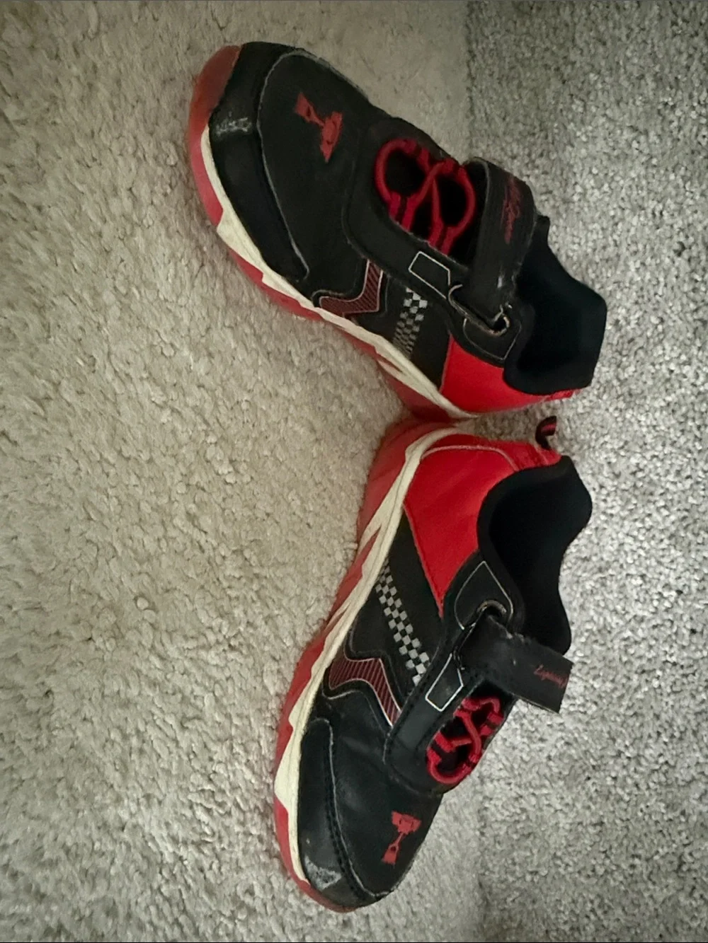 Cars Little Boys Light Up Sneakers -size 10 Lightning McQueen